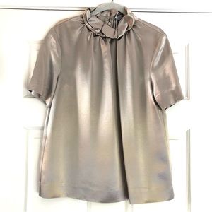 NWT COS Ruffled Collar Satin Blouse
